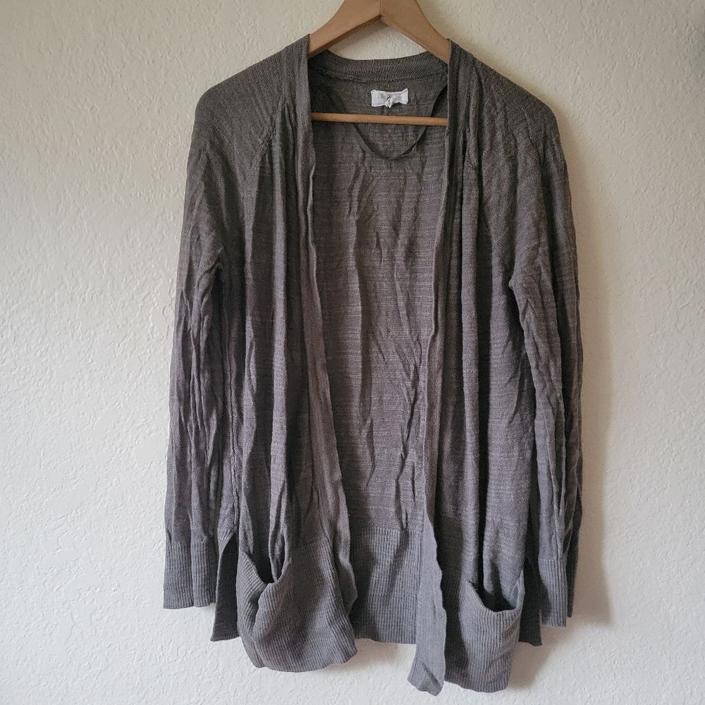 Lou & Grey | Cardigan M Linen Blend Open Lagenlook Coastal Beachy Vacation Boho